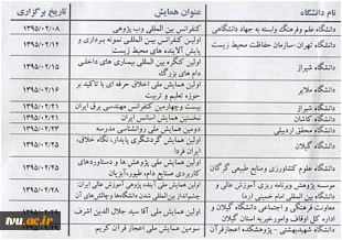 همایش ها ی در حال برگزاری در اردیبهشت 1395