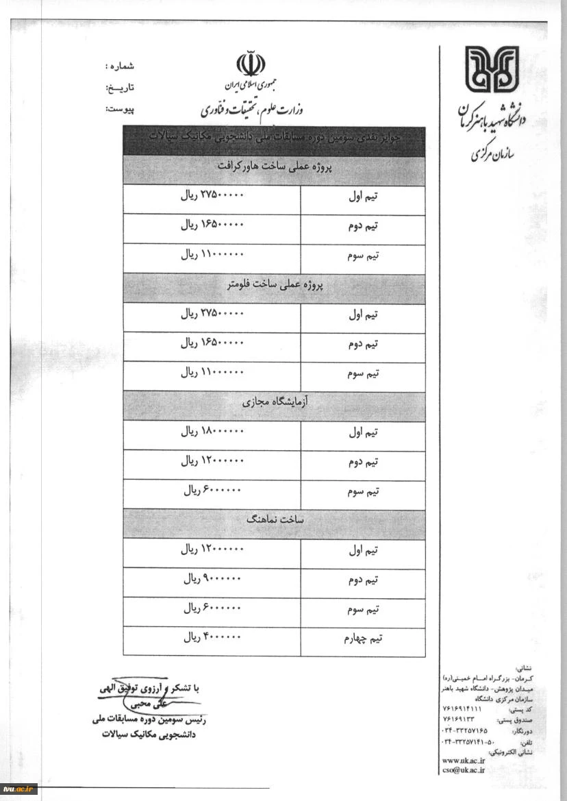 سومین دوره مسابقات ملی دانشجویی