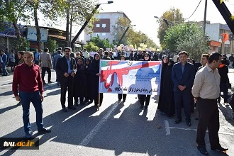 شرکت کارکنان ،اساتید ودانشجویان دانشکده فنی و حرفه ای مائده گرگان در راهپیمایی باشکوه یوم الله 13 آبان 1397 4