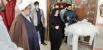 بازدیدامام جمعه شهرستان گنبد کاووس از کارگاه جهادی دوخت ماسک دانشکده فنی و حرفه ای دختران کوثر 2