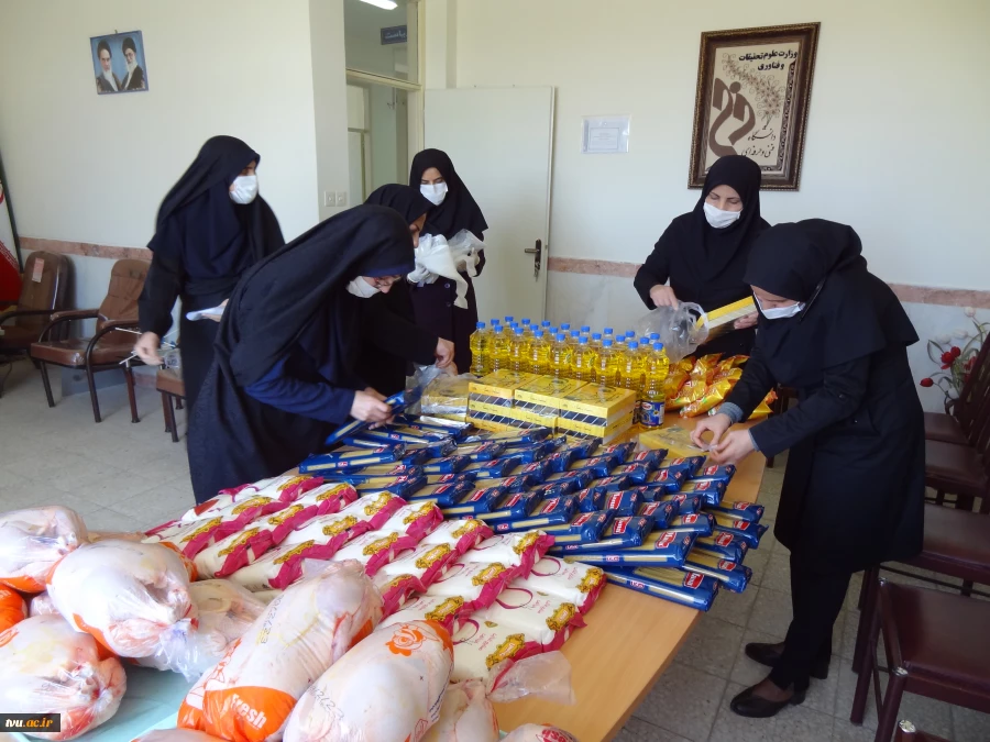 برگزاری رزمایش طرح مومنانه برای بار دوم، توسط کارکنان و اساتید آموزشکده فنی و حرفه ای دختران ملایر در ماه مبارک رمضان 6