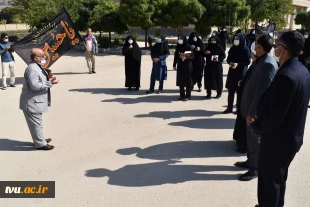 مراسم پرفیض زیارت عاشورا و راهپیمائی نمادین اربعین حسینی در محل آموزشکده فنی دختران خرم آباد 
 3