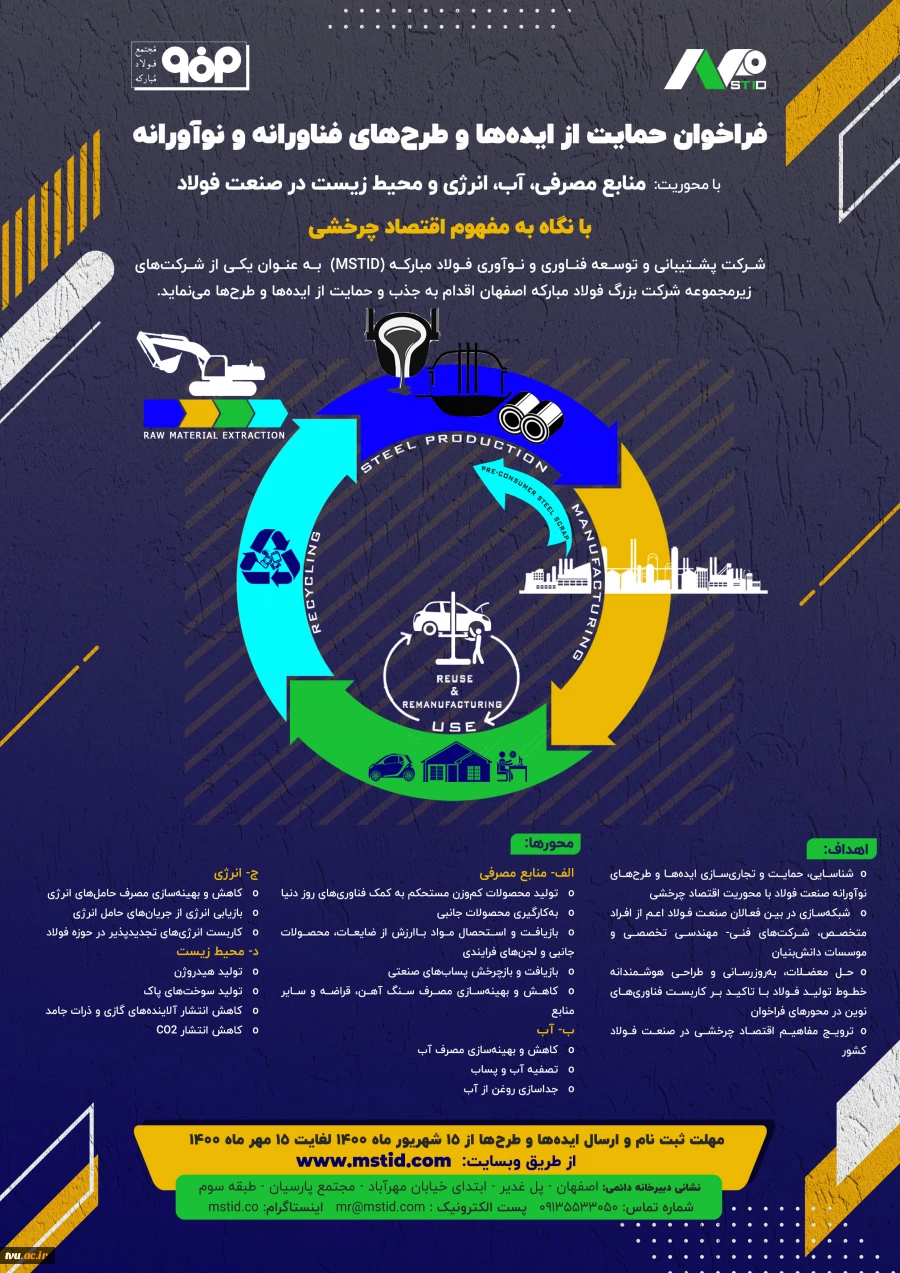 فراخوان شرکت فناوری و نوآوری فولاد مبارکه 2