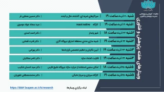 لیست وبینارهای هفته پژوهش وفناوری دانشگاه قائنات