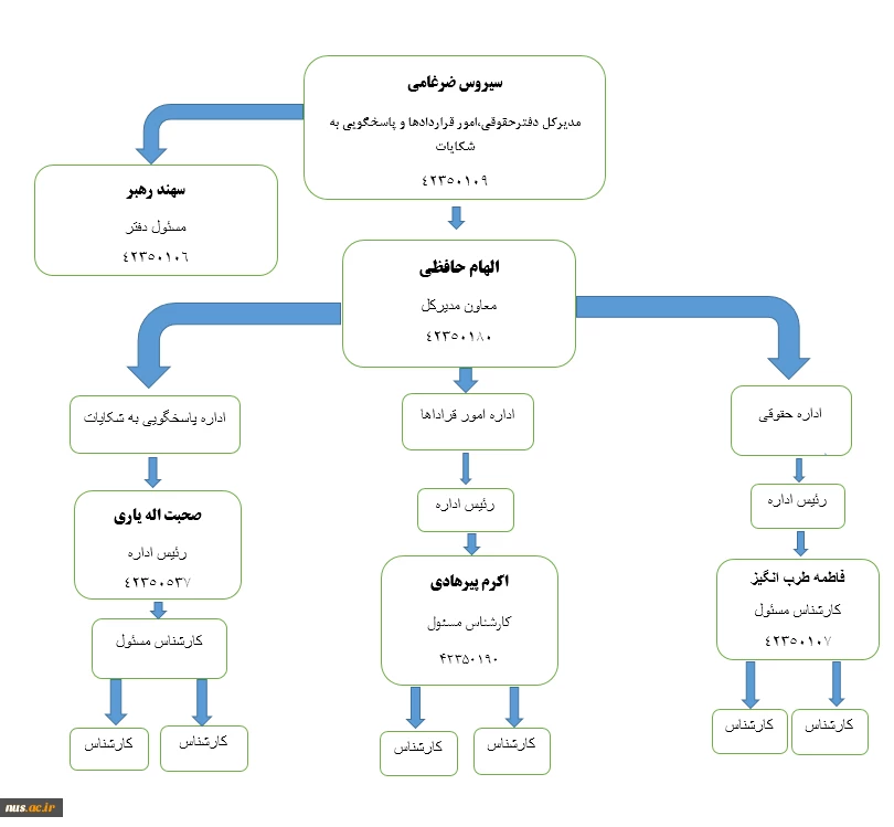 چارت سازمانی اداره کل حقوقی 2