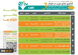 سومین کنفرانس بین المللی فناوری های نوین در علوم