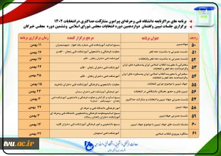 برنامه های مراکز تابعه دانشگاه فنی و حرفه ای پیرامون مشارکت حداکثری در انتخابات 1402 11